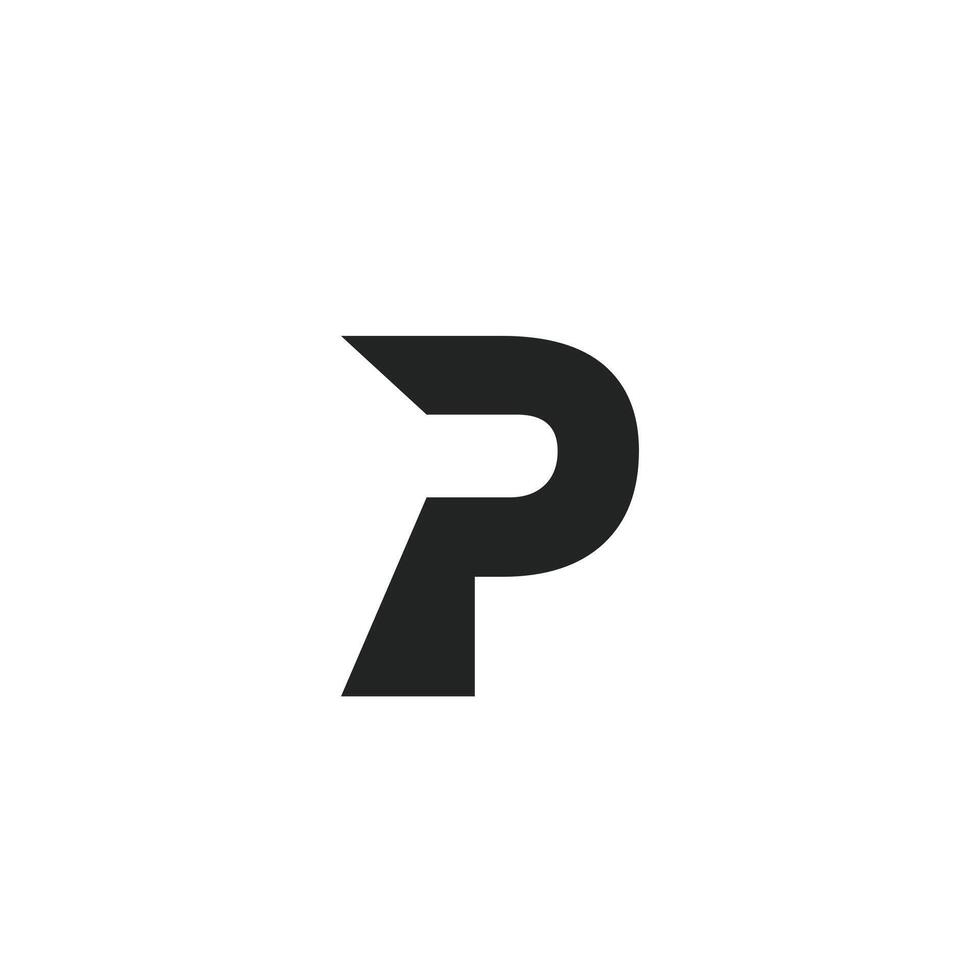 Logo letter P unique design with blank background vector