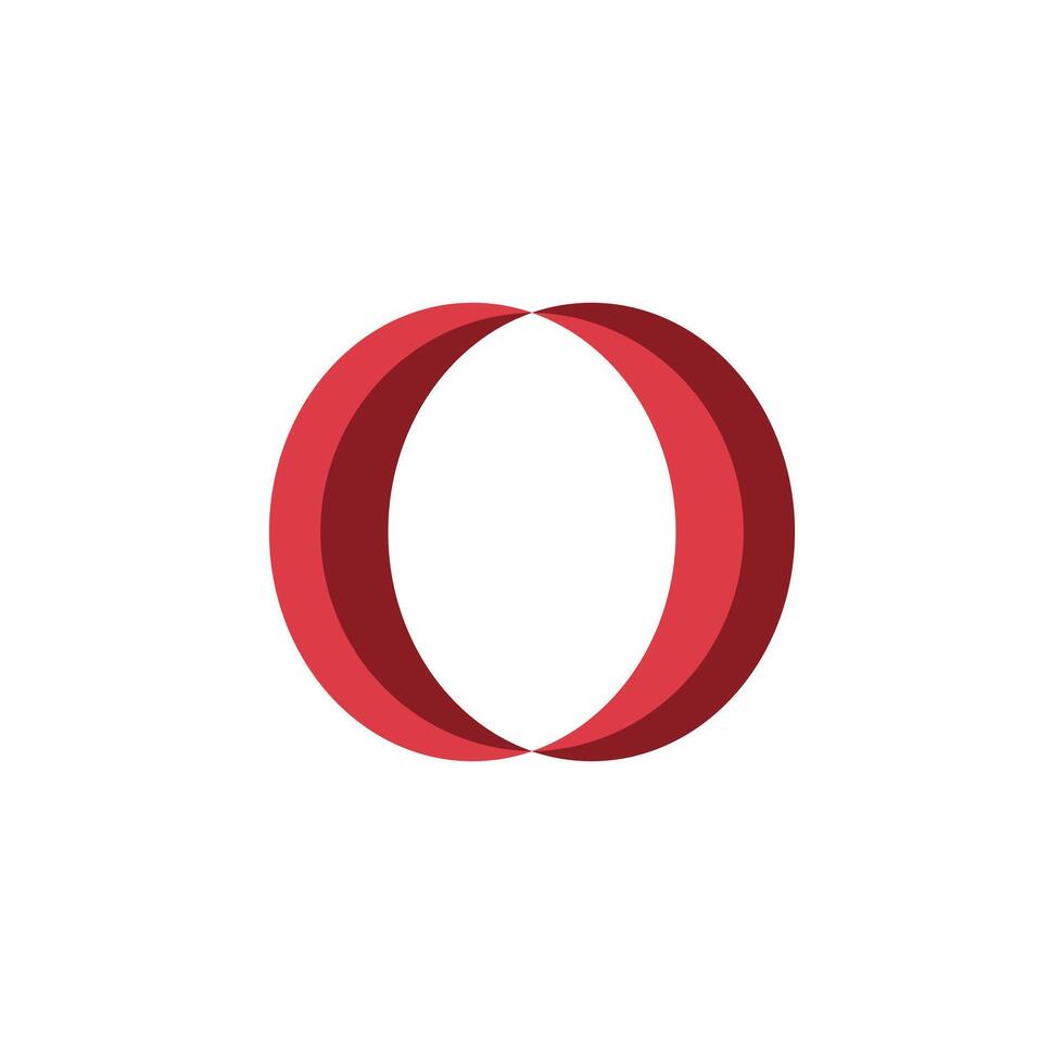 Logo circle red unique design with blank background vector
