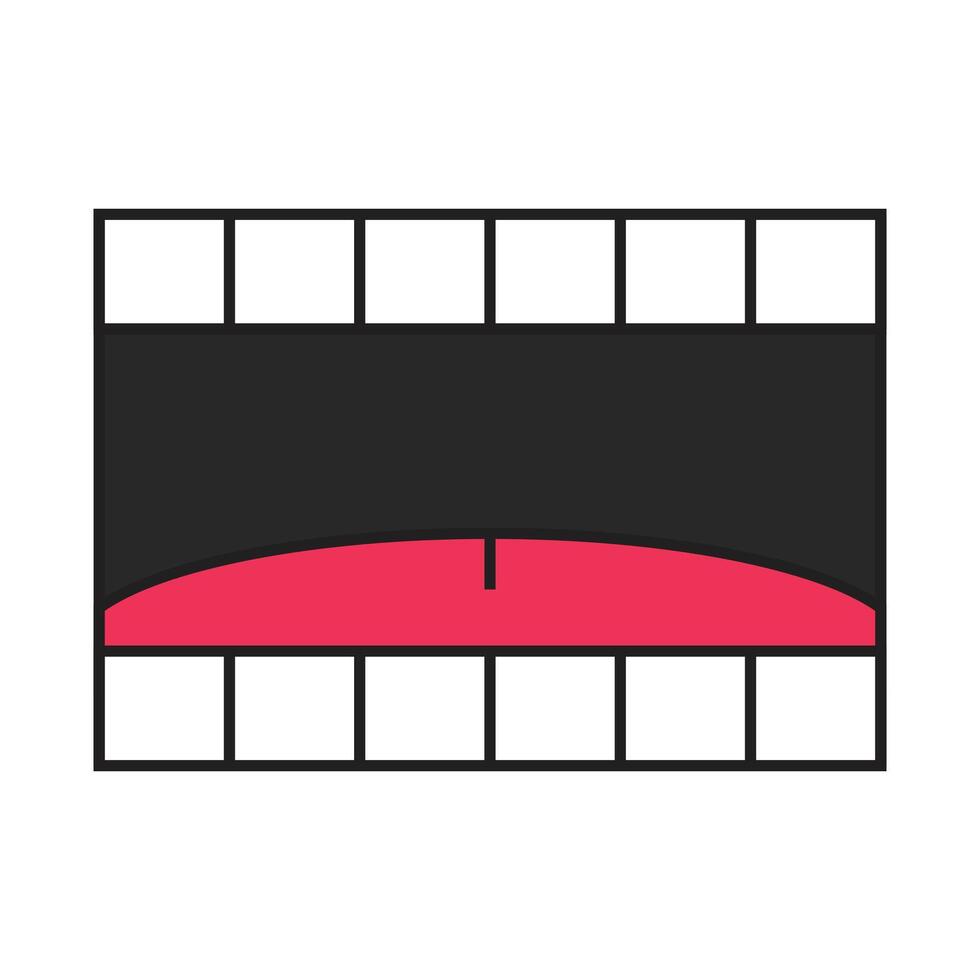 Illustration mouth open retro unique design with blank background vector