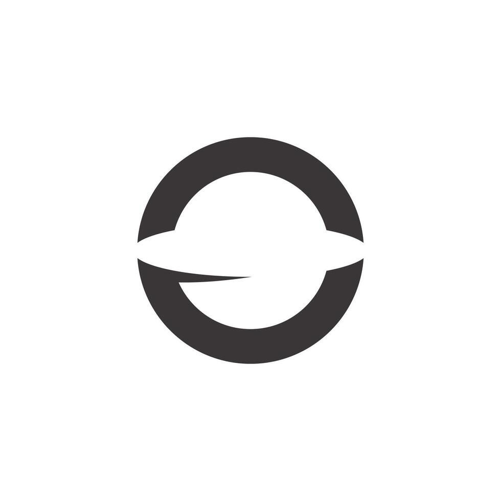Logo planet circle orbit with blank background vector