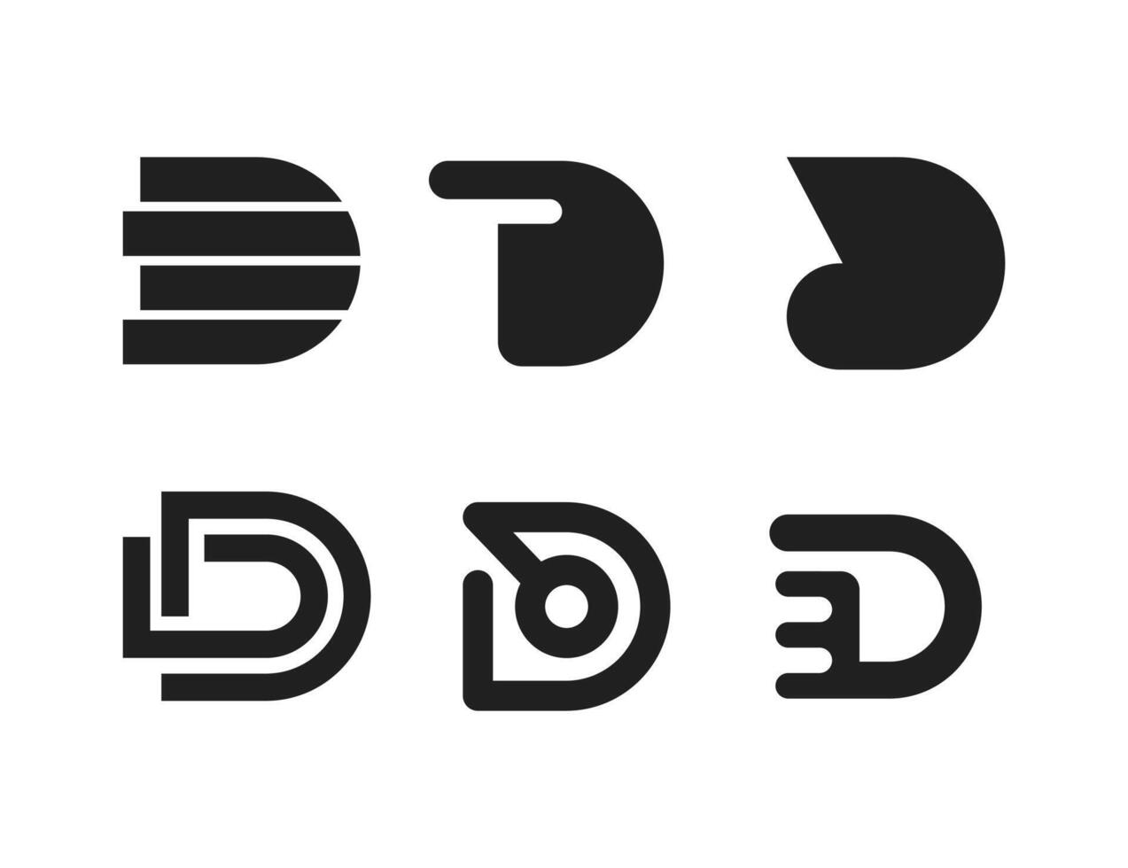 Logo letter D unique design with blank background vector