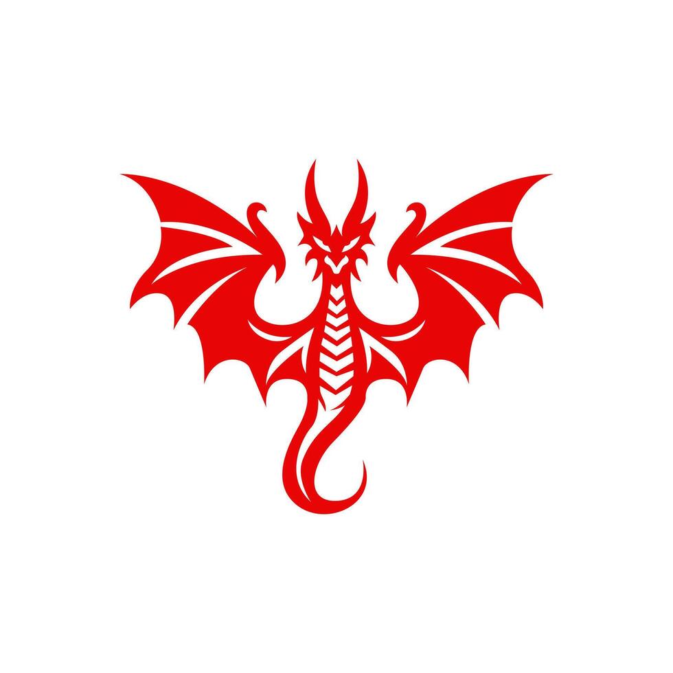 Flying Dragon Animal Mythology Logo Design Inspiration vector