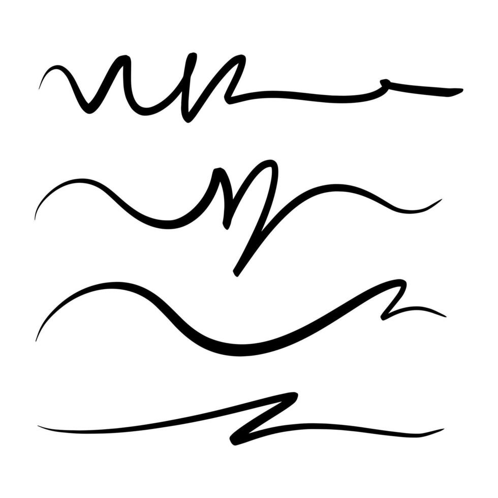 Swooshes and flourish brush stroke collection. vector