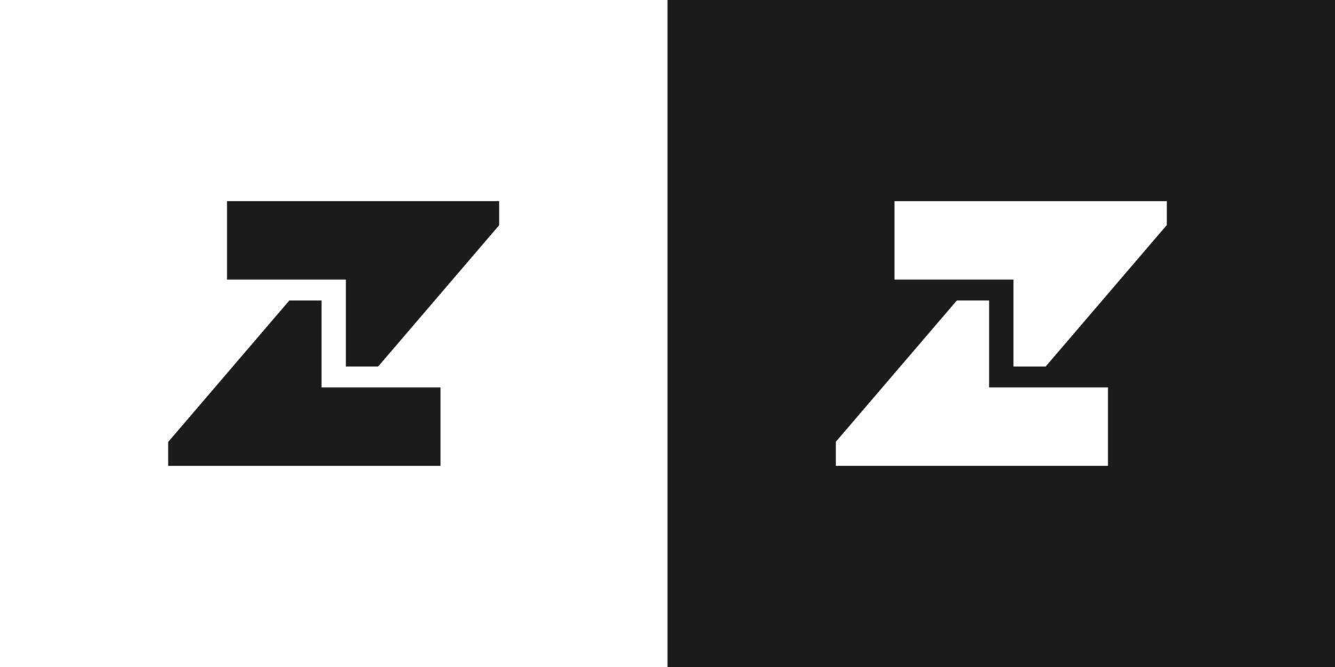Letter Z icon logo business graphic flat modern concept vector