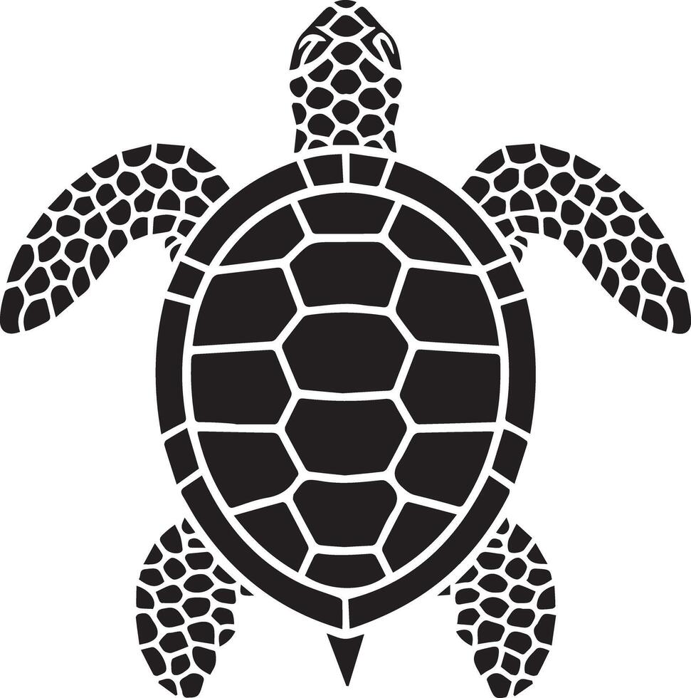 This is an illustration of a small turtle swimming with a round, cheerful face and big, friendly eyes. Its shell should have soft, rounded edges with a simple pattern in shades of green and brown vector