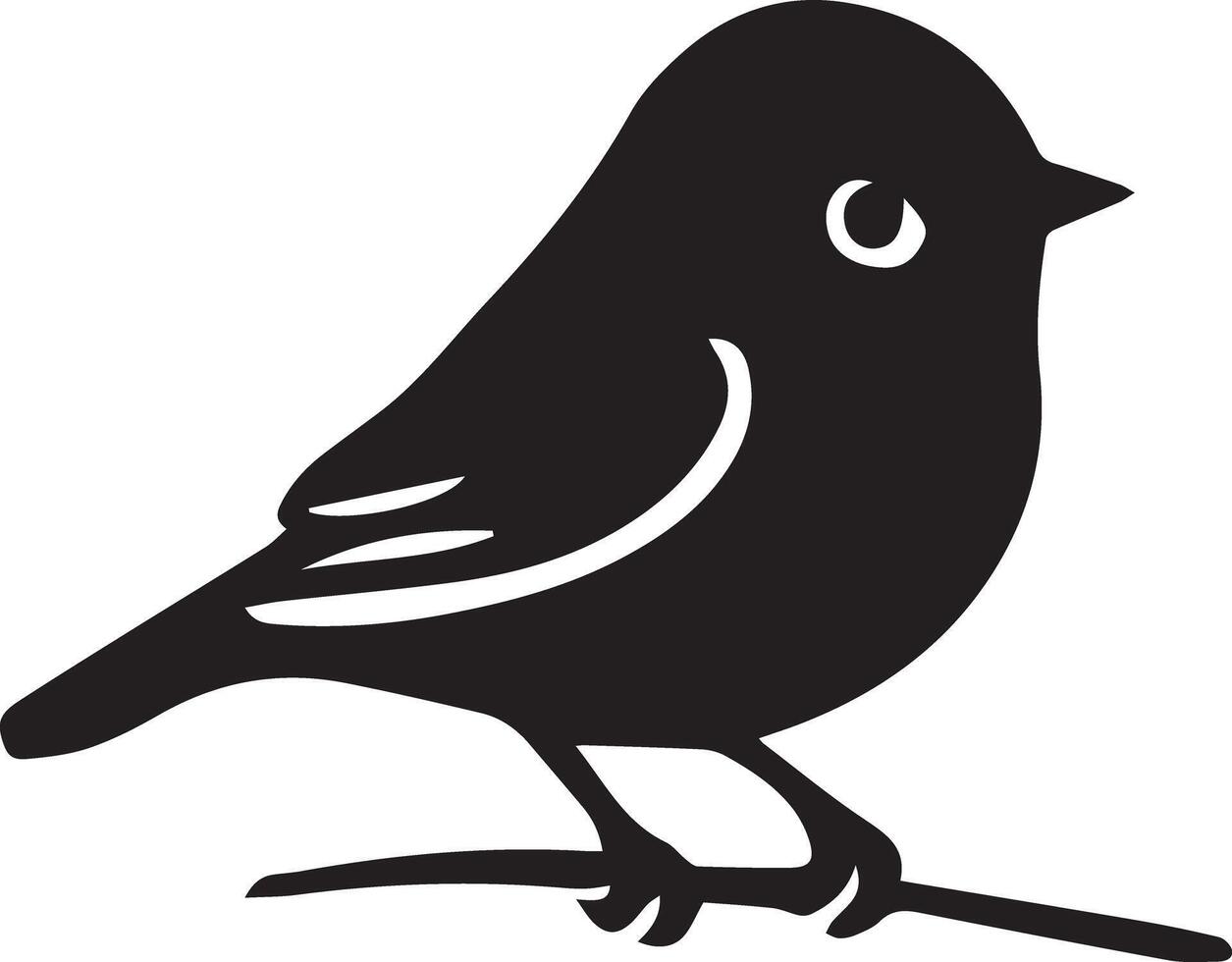 A solid black color small bird icon designed for various companies, featuring a clean, beautiful, and adorable design. Ideal for logos, posters, t-shirts, and different companies. vector