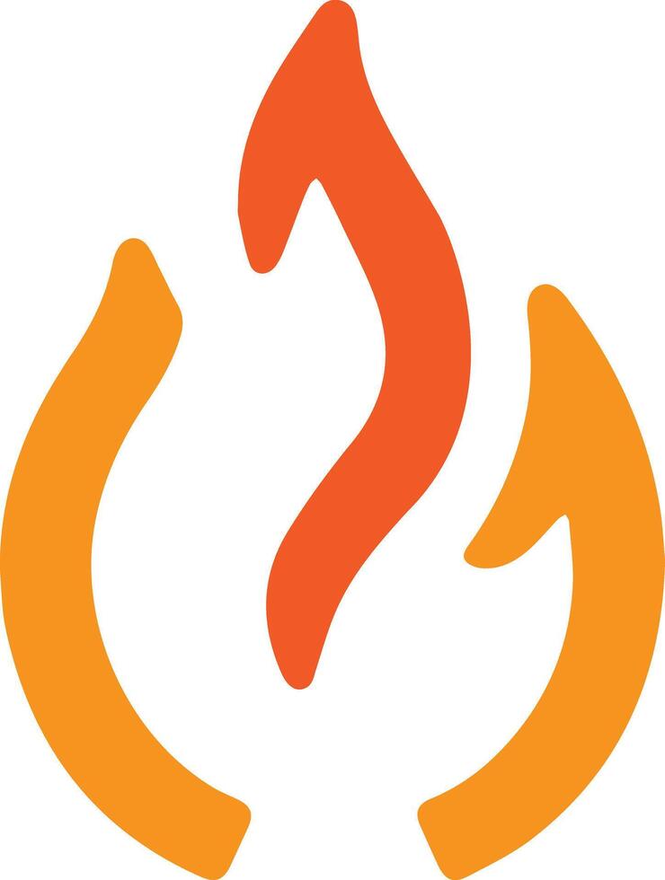A fire flame icon created for various companies. The design is clean, striking, and beautiful, making it ideal for logos, posters, t-shirts, and a range of graphic projects vector