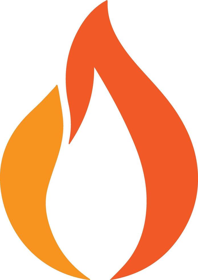 A fire flame icon created for various companies. The design is clean, striking, and beautiful, making it ideal for logos, posters, t-shirts, and a range of graphic projects vector