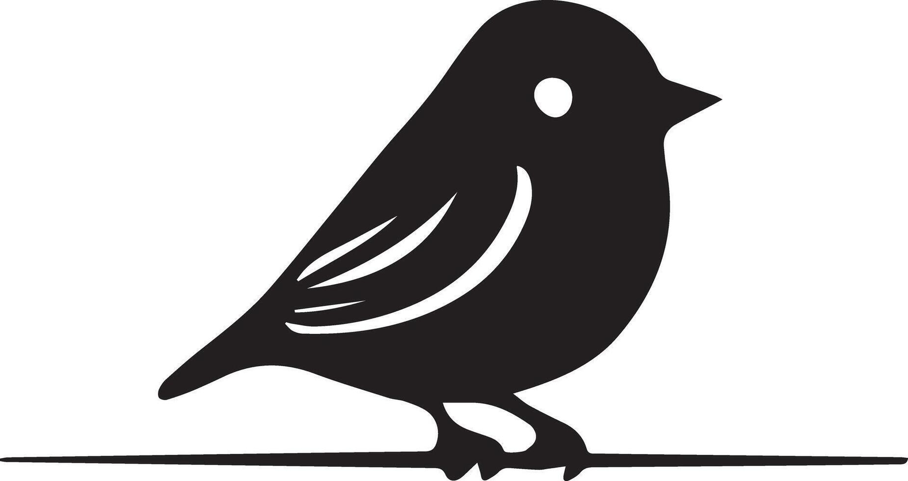 A solid black small birds designed for various companies. The design is clean, striking, and beautiful, making it perfect for logos, posters, t-shirts, and other graphic projects vector