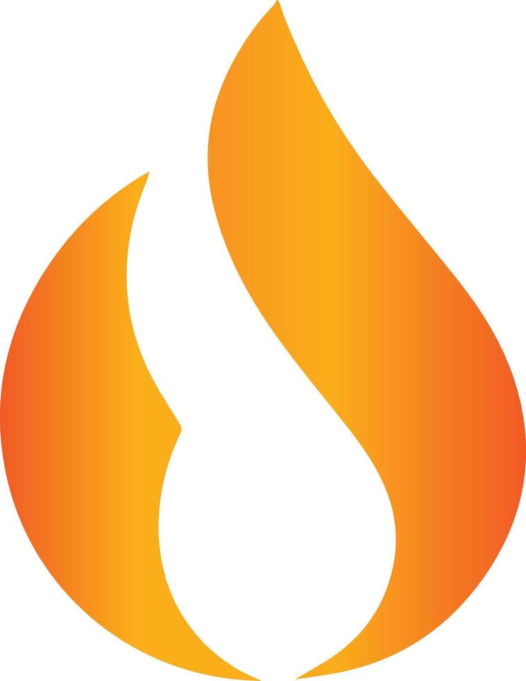 A fire flame icon created for various companies. The design is clean, striking, and beautiful, making it ideal for logos, posters, t-shirts, and a range of graphic projects vector
