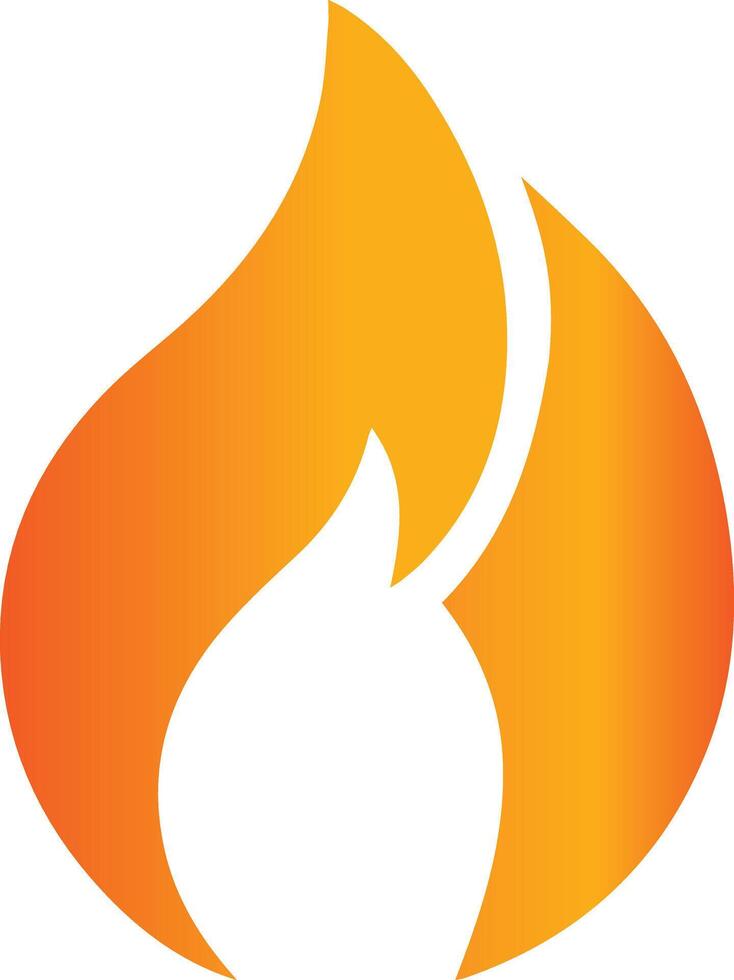 A fire flame icon created for various companies. The design is clean, striking, and beautiful, making it ideal for logos, posters, t-shirts, and a range of graphic projects vector