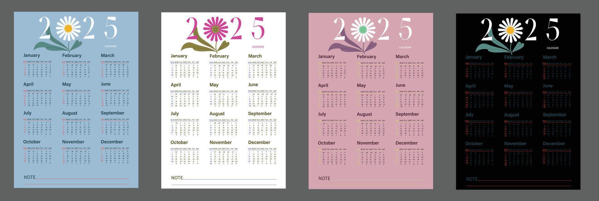 A calendar with flowers and numbers on it vector