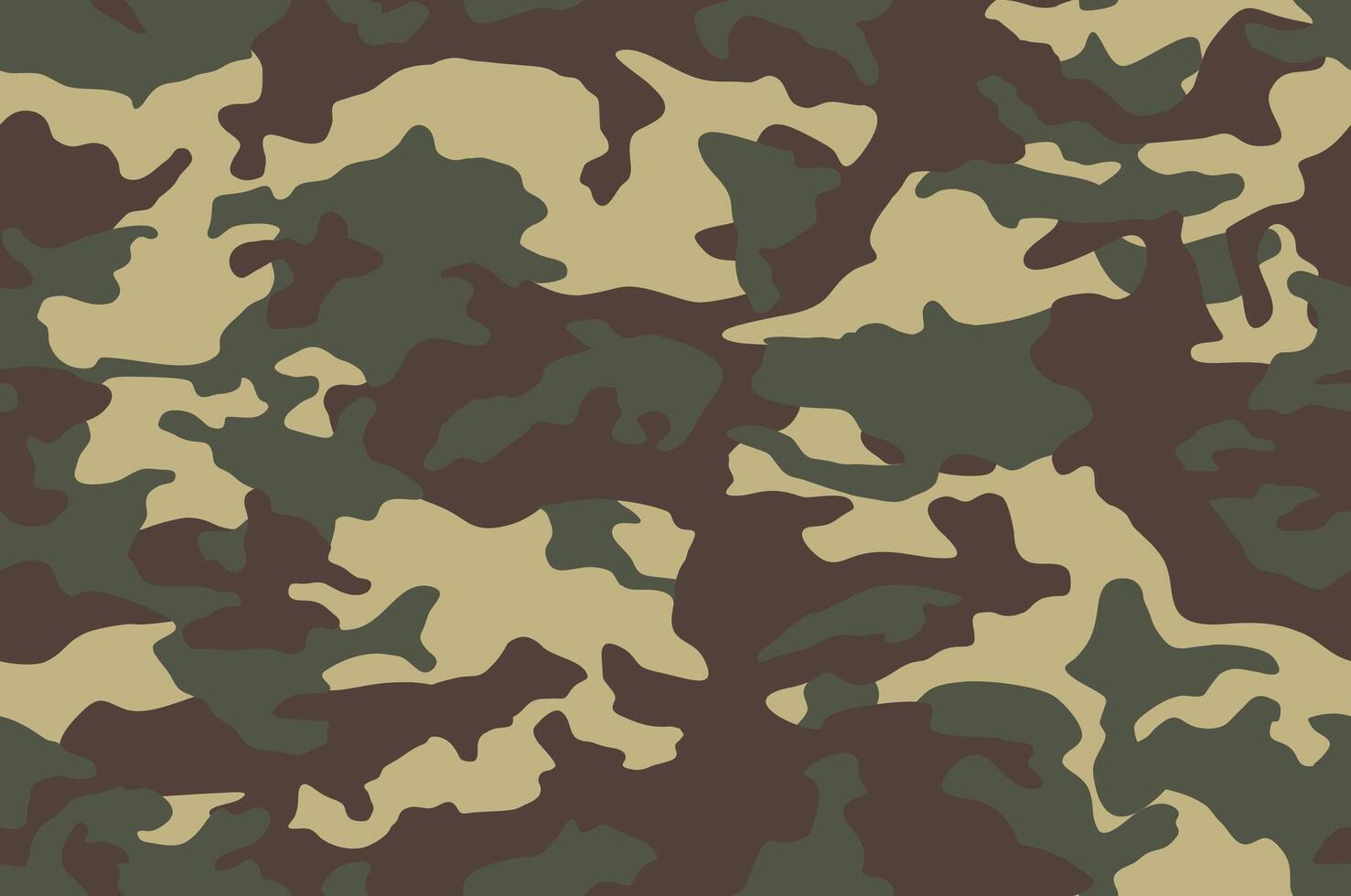 Green seamless camouflage pattern background. Army clothing style. Forest masking military camo vector