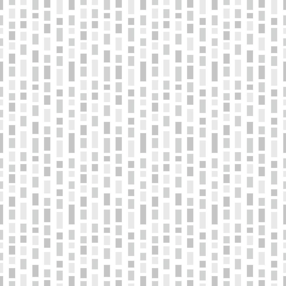 Abstract speckled stripes, white and gray simple texture. Square random dotted line pattern. Seamless weaving carpet thread, monochrome stroke background vector