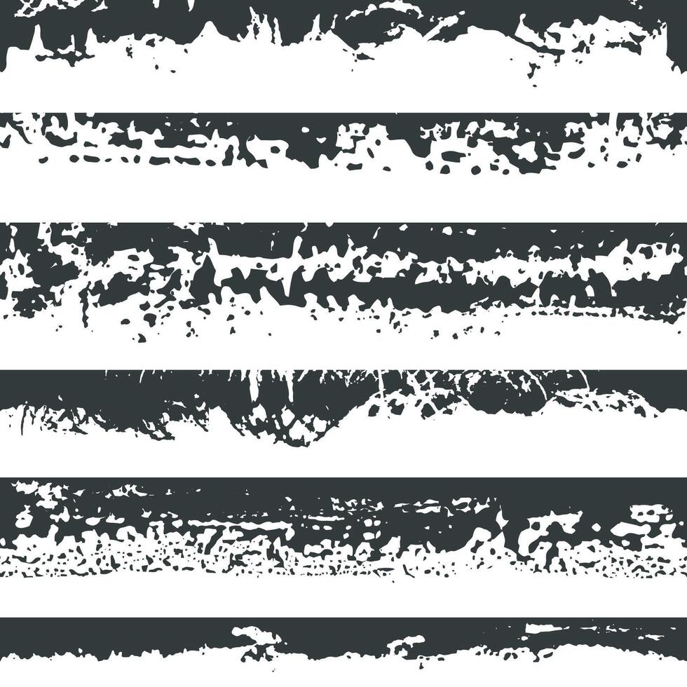 Set of grunge brush strokes. Paint edges, looped vertically ink borders. Black paintbrush, Hand drawn edges pattern background vector