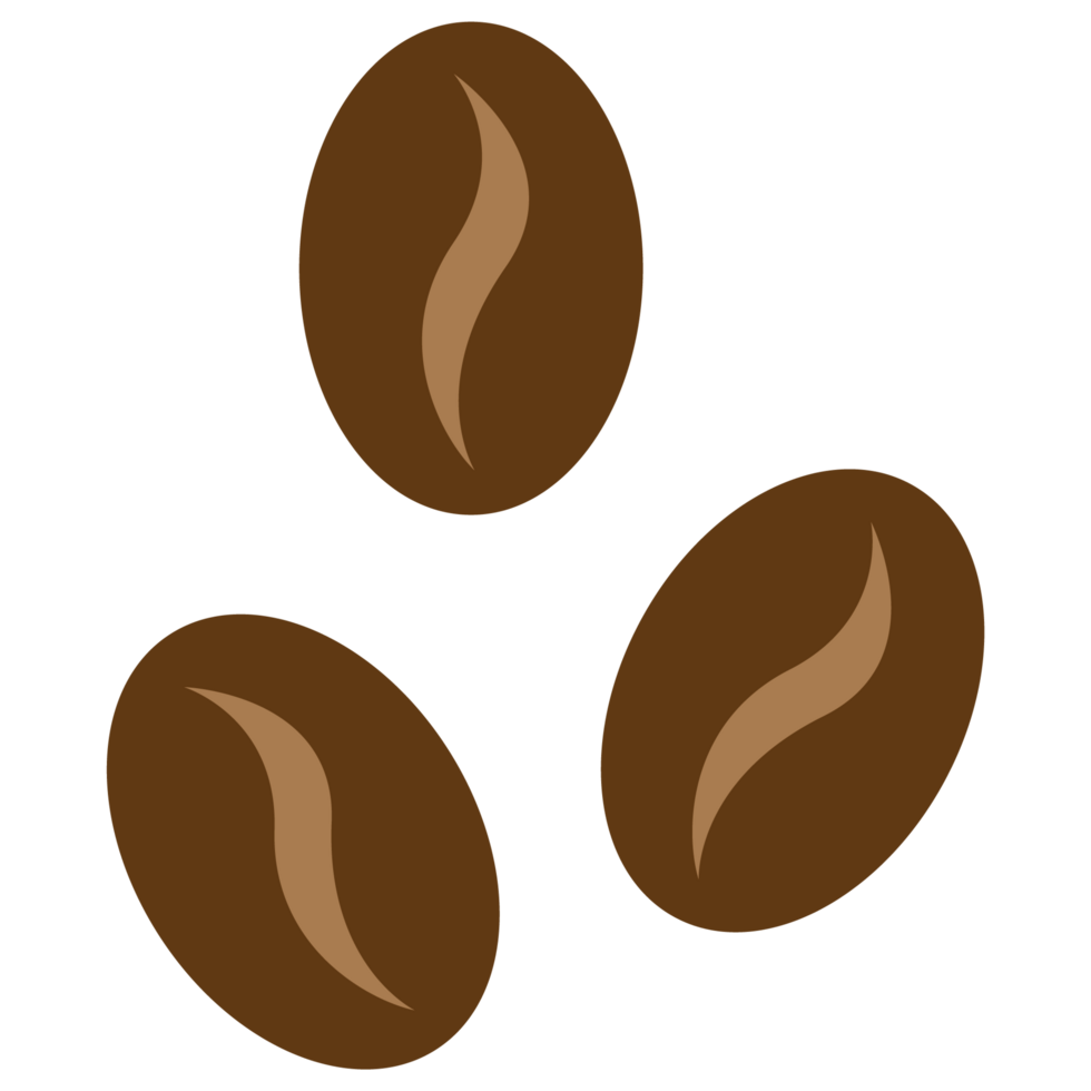 Brown coffee bean icon transparent background png