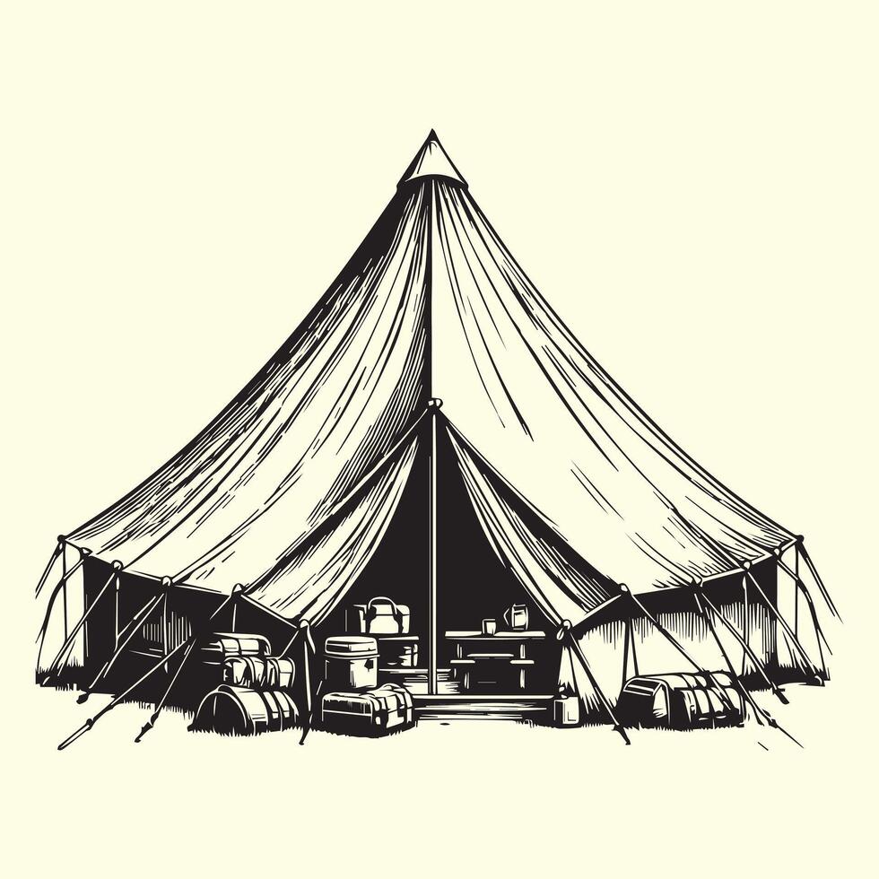 Tent Silhouette Collection vector