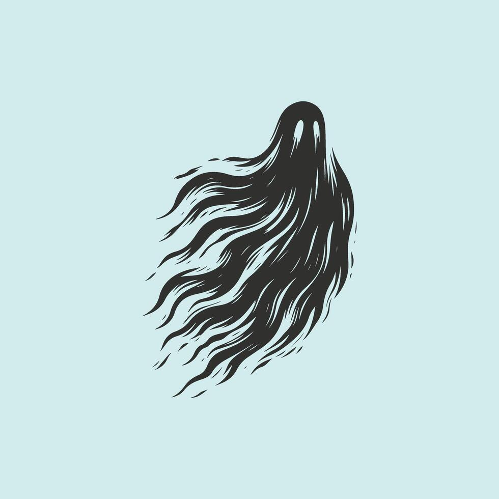Mystical Ghost Silhouette Designs vector