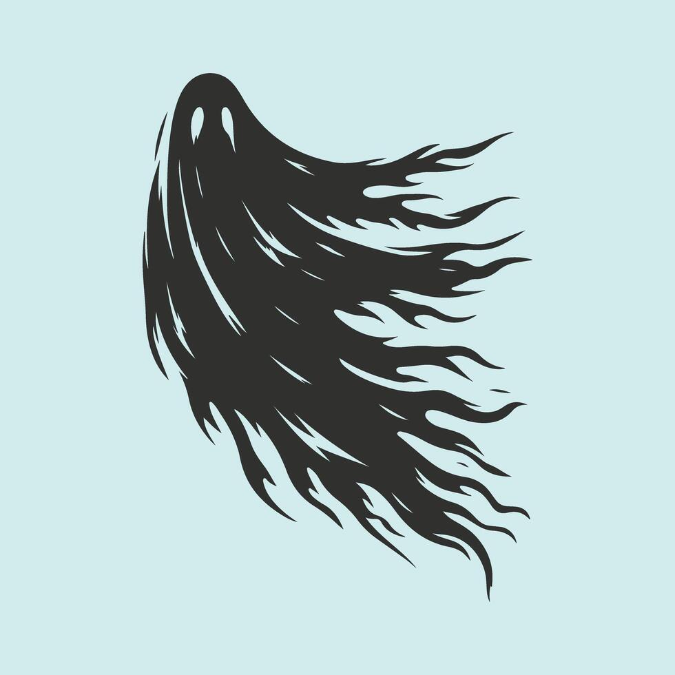 Creepy Ghost Silhouette Collection vector