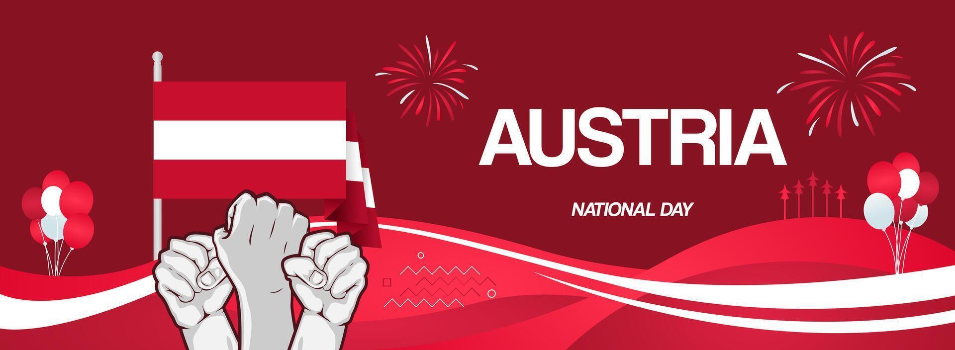 Austria national day background illustration vector