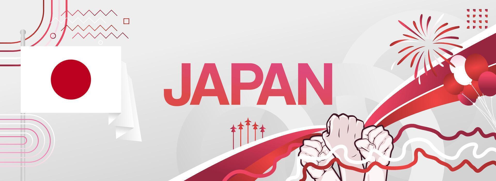 Festive banners to commemorate the founding day of Japan. Happy Japanese national day. Modern greeting cards and attractive sporting event posters vector