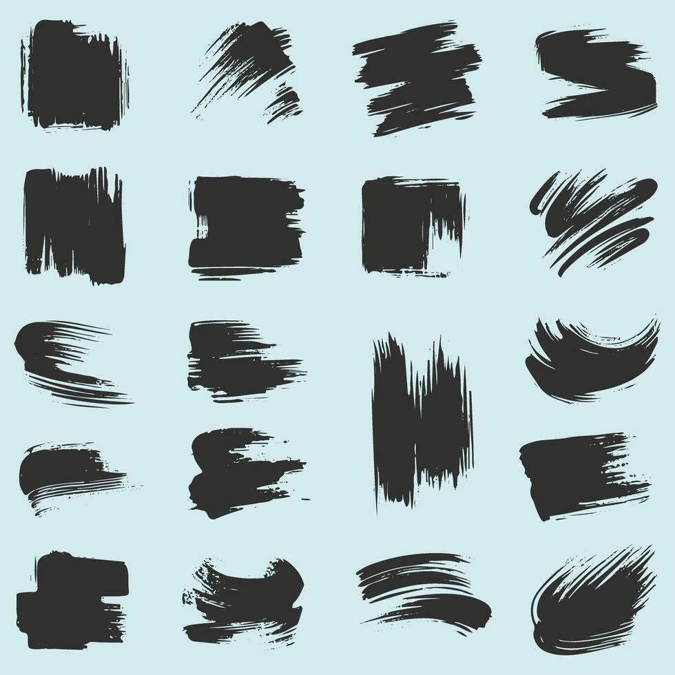 Stylish Grunge Black Borders Collection vector