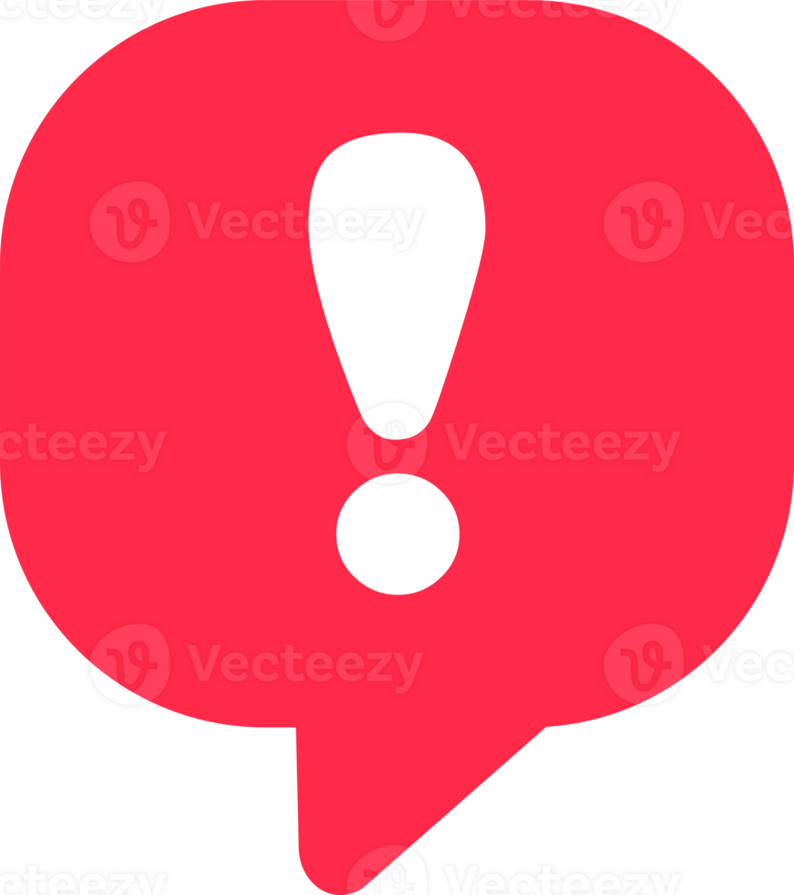 Exclamation icon attention logo warning speech bubble important round mark. png