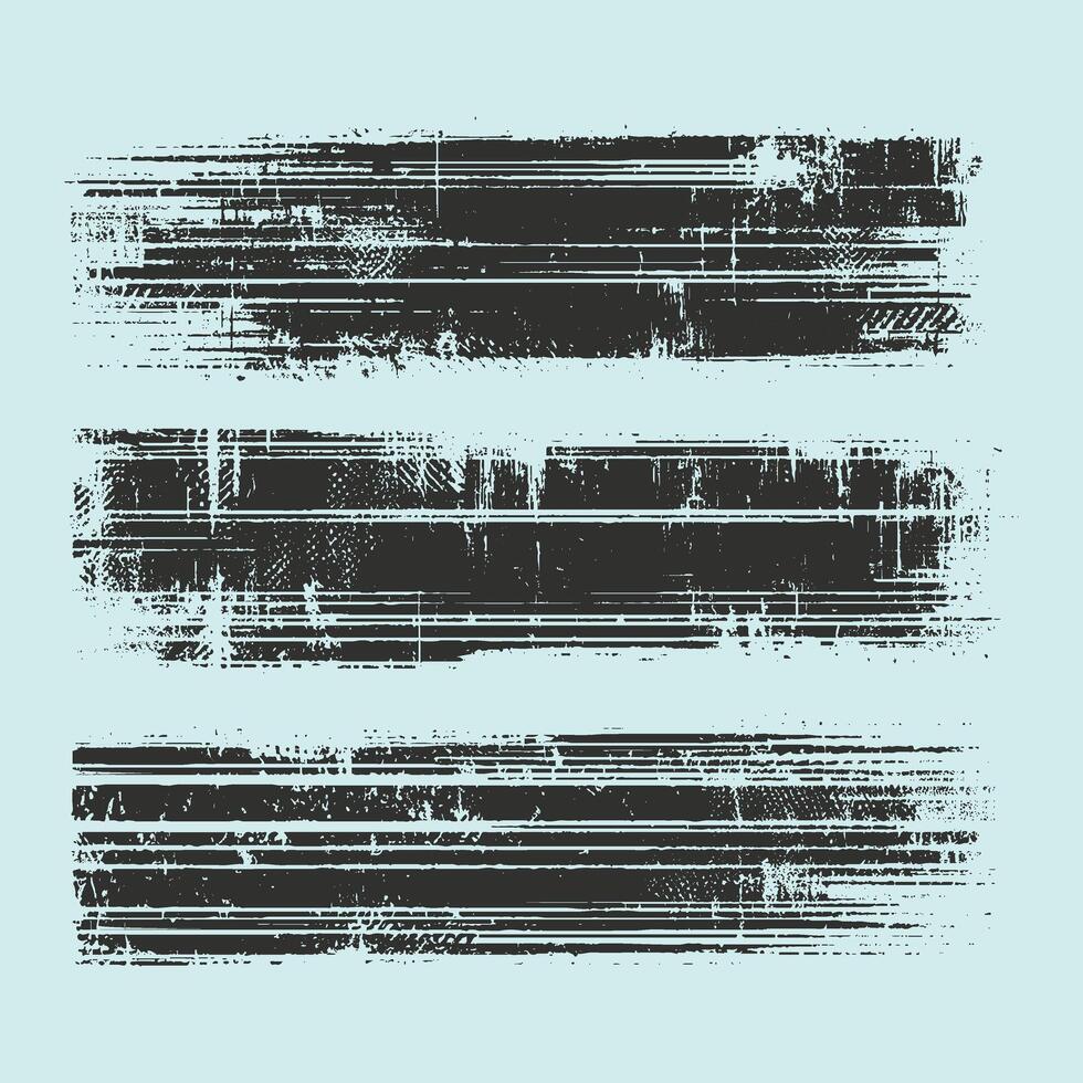 Bold Black Grunge Brush Stroke Templates vector
