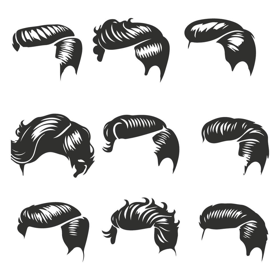 Stylish Haircut Design Illustration. vector