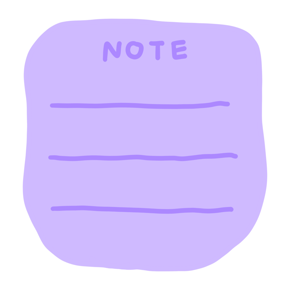 Cute Note Pad Lined Paper Pad Cute Note Pad Piece Purple Note Pad With Lined png
