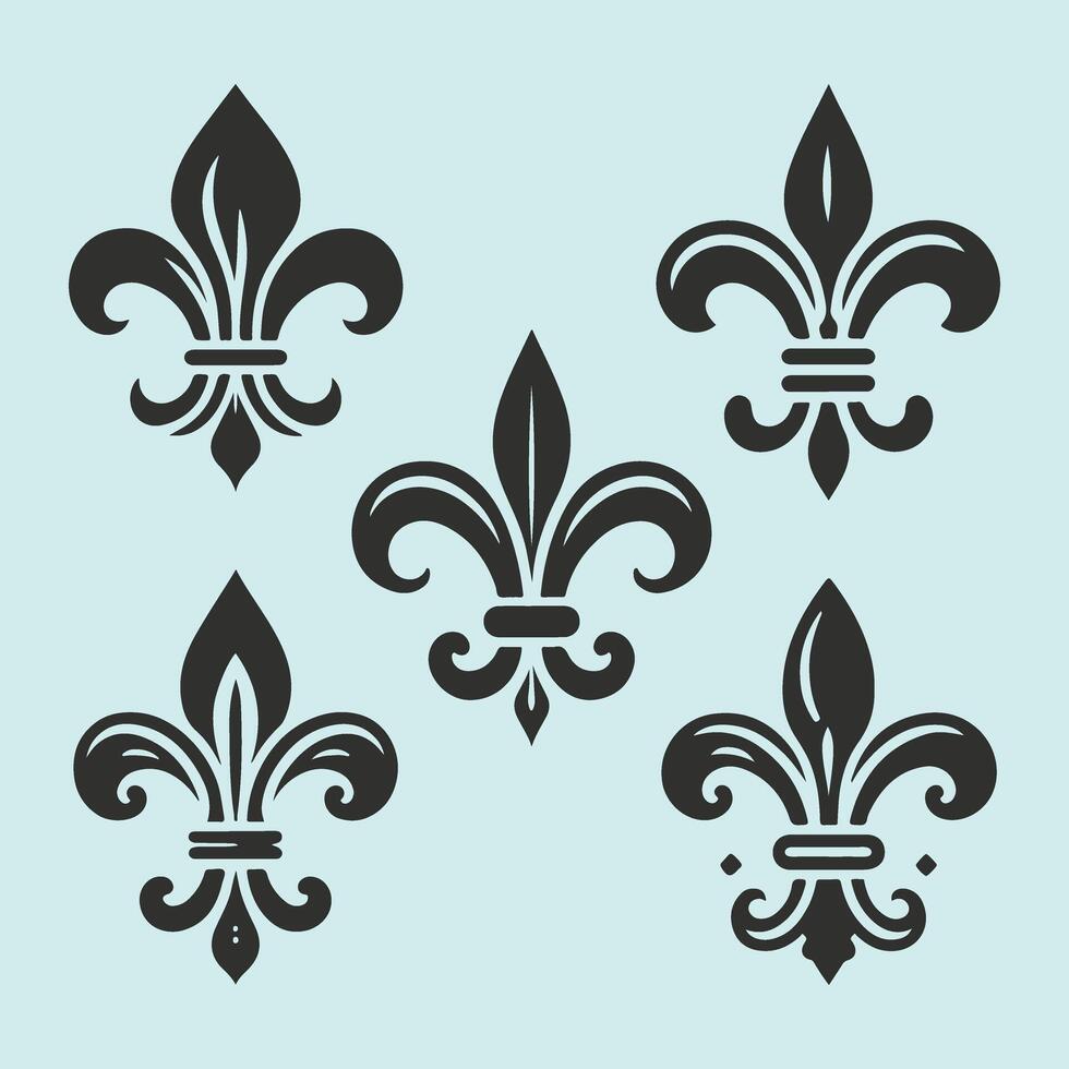 Vintage Fleur De Lis Icon Design vector
