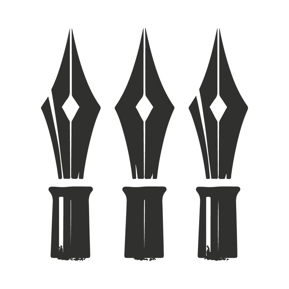 Elegant Vintage Fountain Pen Design vector