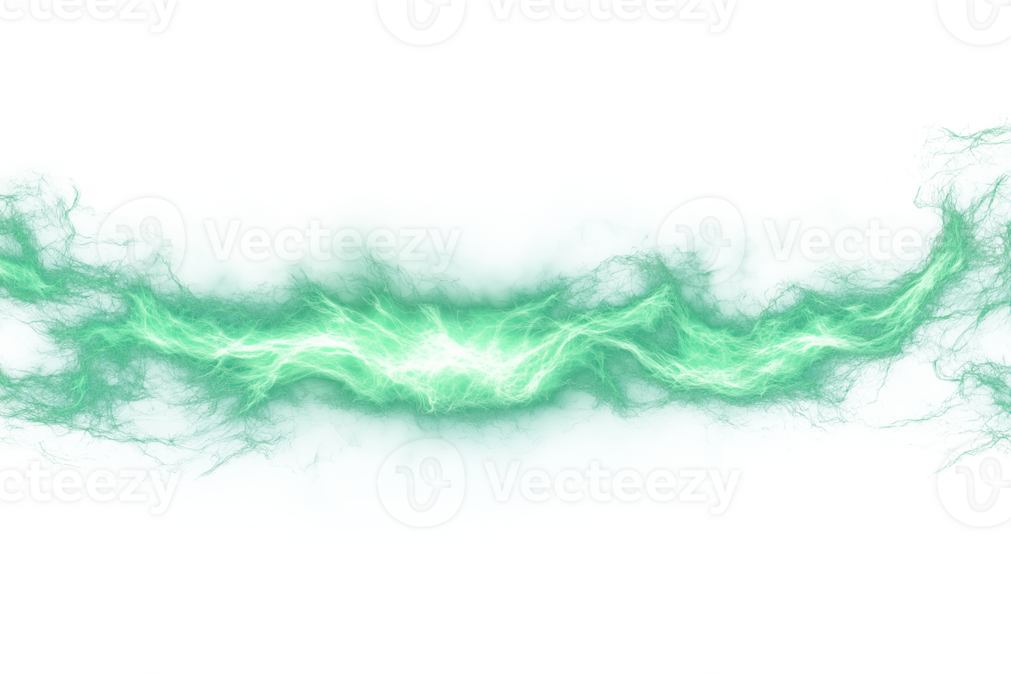 Abstract green light overlay effect with transparent background cut out design element png