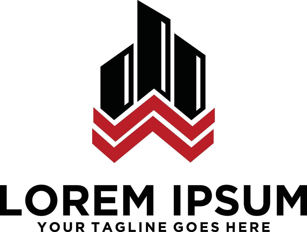 Construction WW letters logo design vector