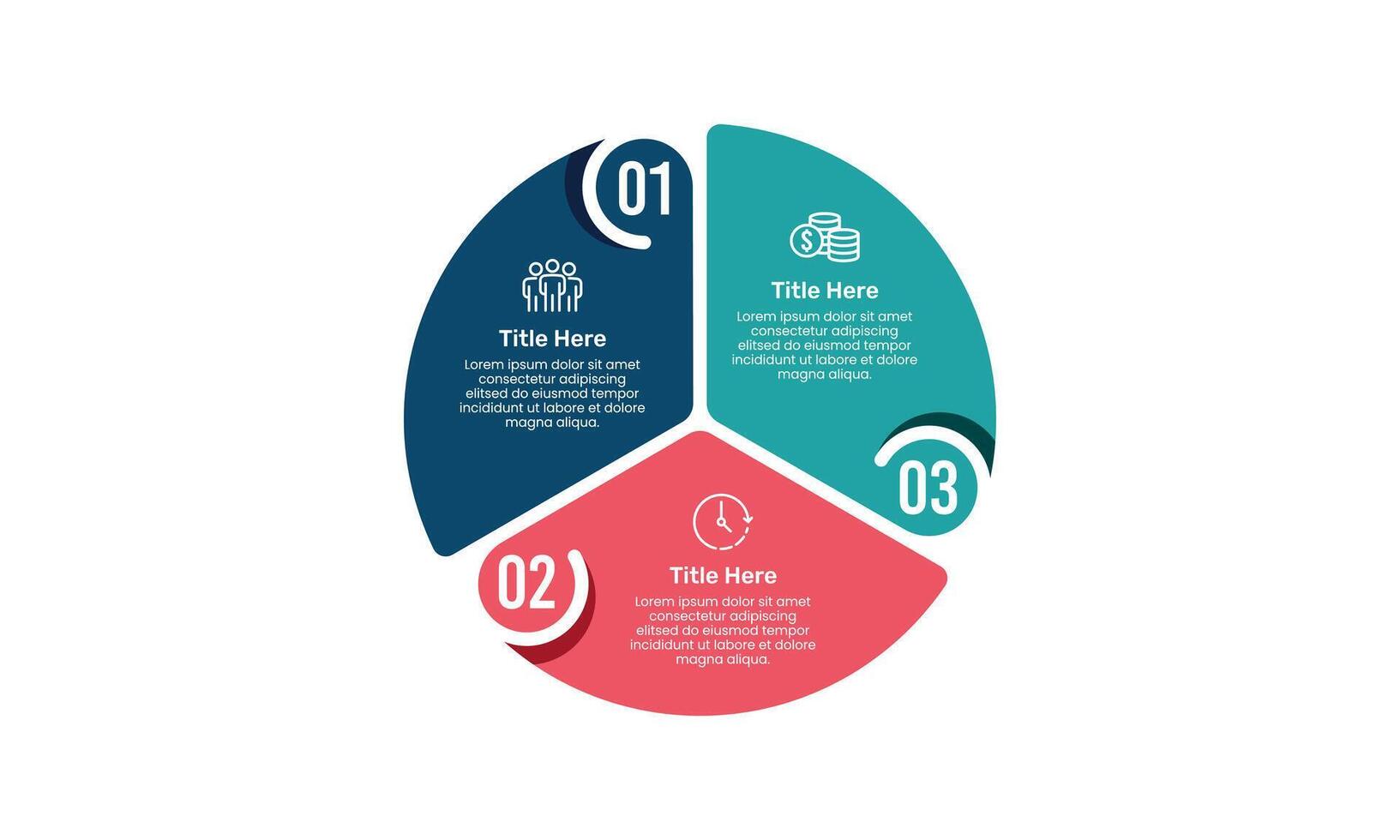 3 Process infographic cycle. Business presentation template design. System, Diagram, strategies and plans. vector