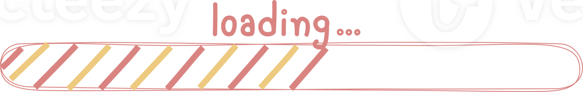 collection set of cute doodle hand draw loading bar counter, text box, pink and yellow pastel color png