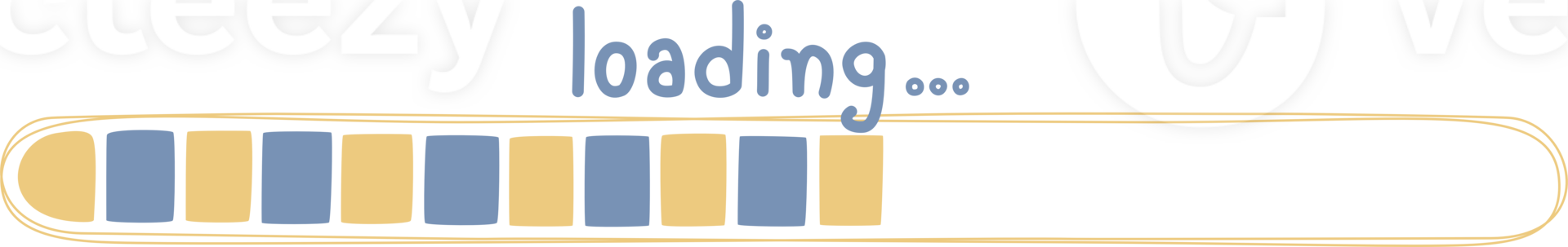 collection set of cute doodle hand draw loading bar counter, text box, yellow and blue pastel color png