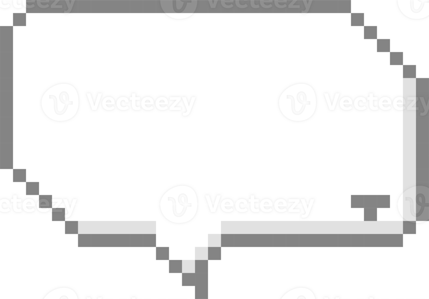 8bit retro game pixel speech bubble balloon icon sticker memo keyword planner text box banner png