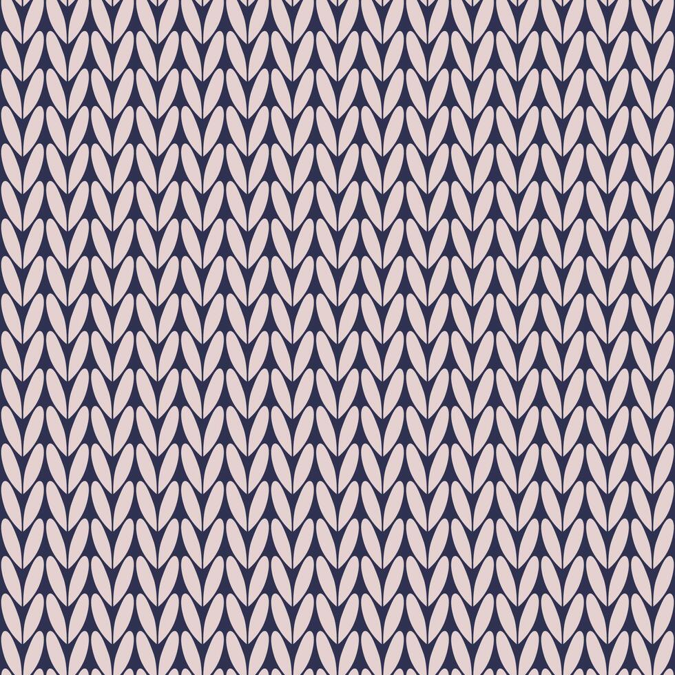 Seamless knitted pattern in navy blue and beige, perfect for textile design, backgrounds, wallpapers, or branding. Ideal for fashion, decor, and crafting projects vector