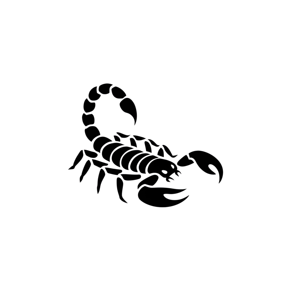 a simple only colour scorpion logo png