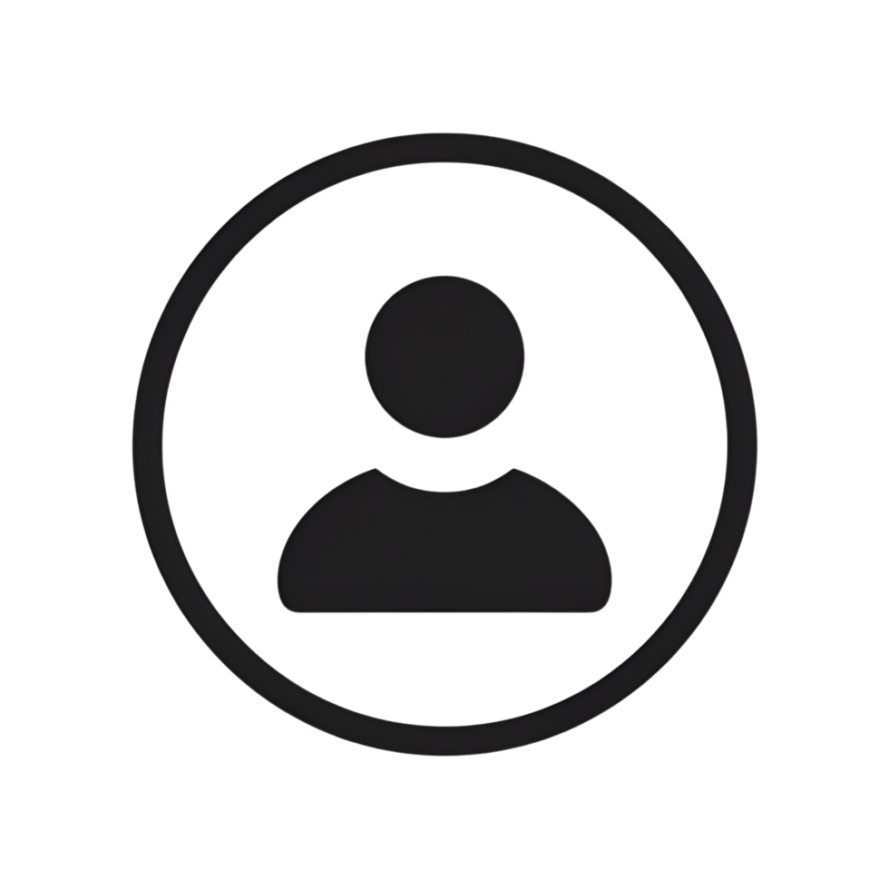 User icon on transparent background png