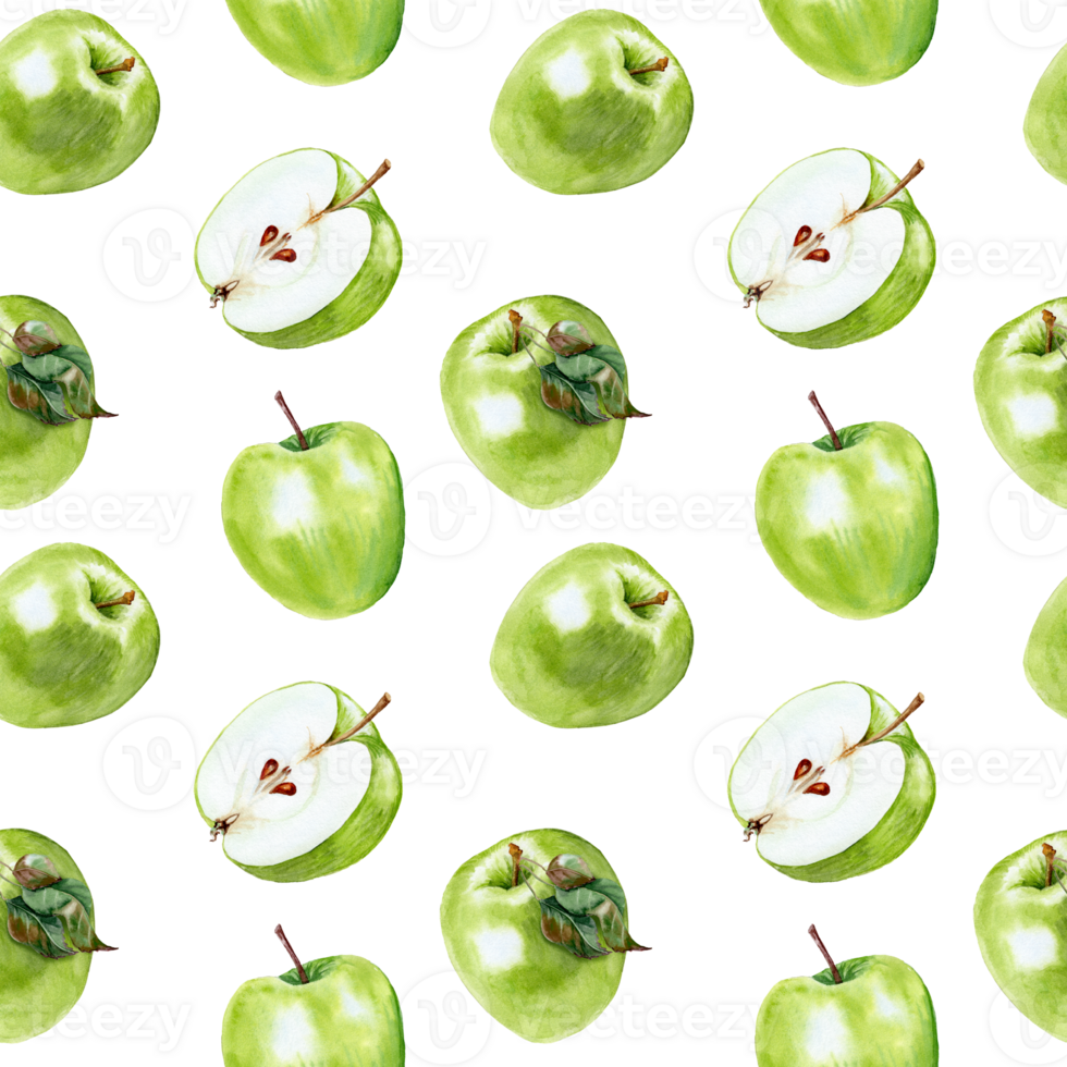 Green apples harvest on The green Background png