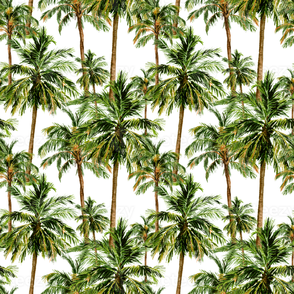 Jointless tiles for textile with Palm trees png