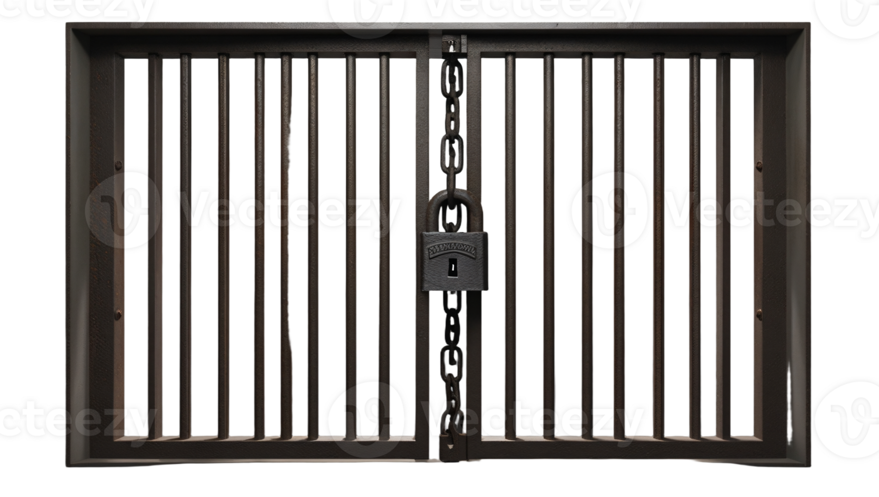 Prison bars isolated on transparent background. Steel metal or iron jail cell cage security lock grid, law and justice punishment for criminal, freedom, escape, guilty, arrest png