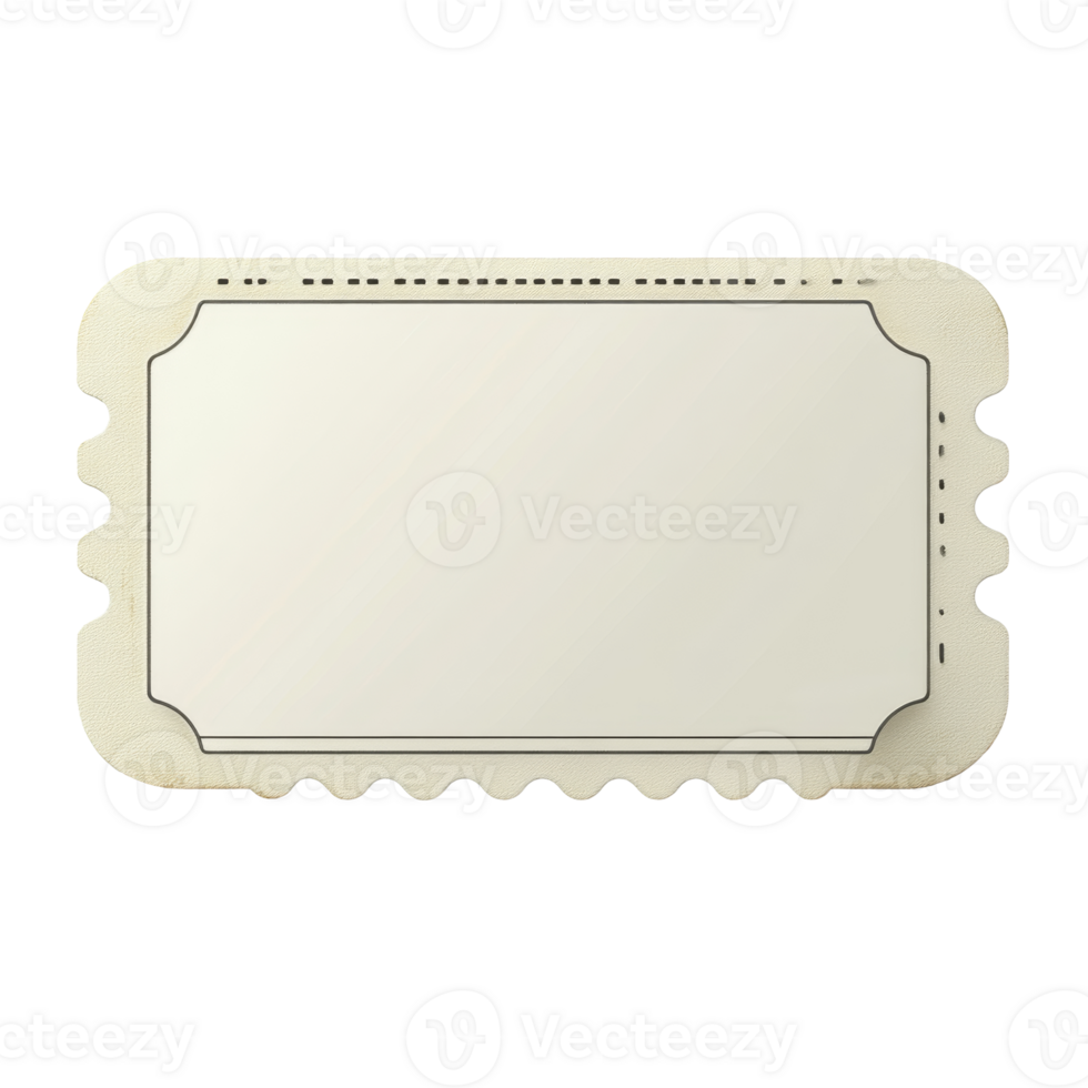 Decorative rectangular mirror with scalloped edges transparent png