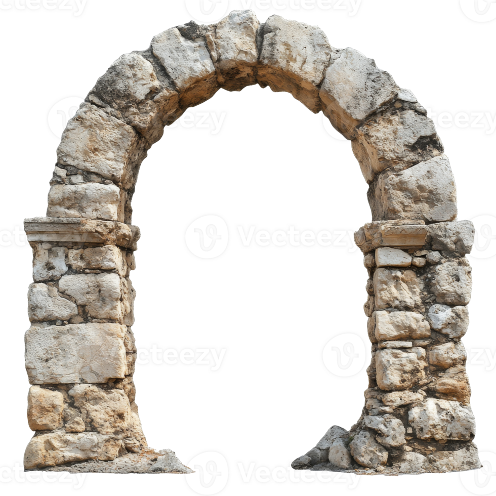 Ancient stone archway from a historical site transparent png
