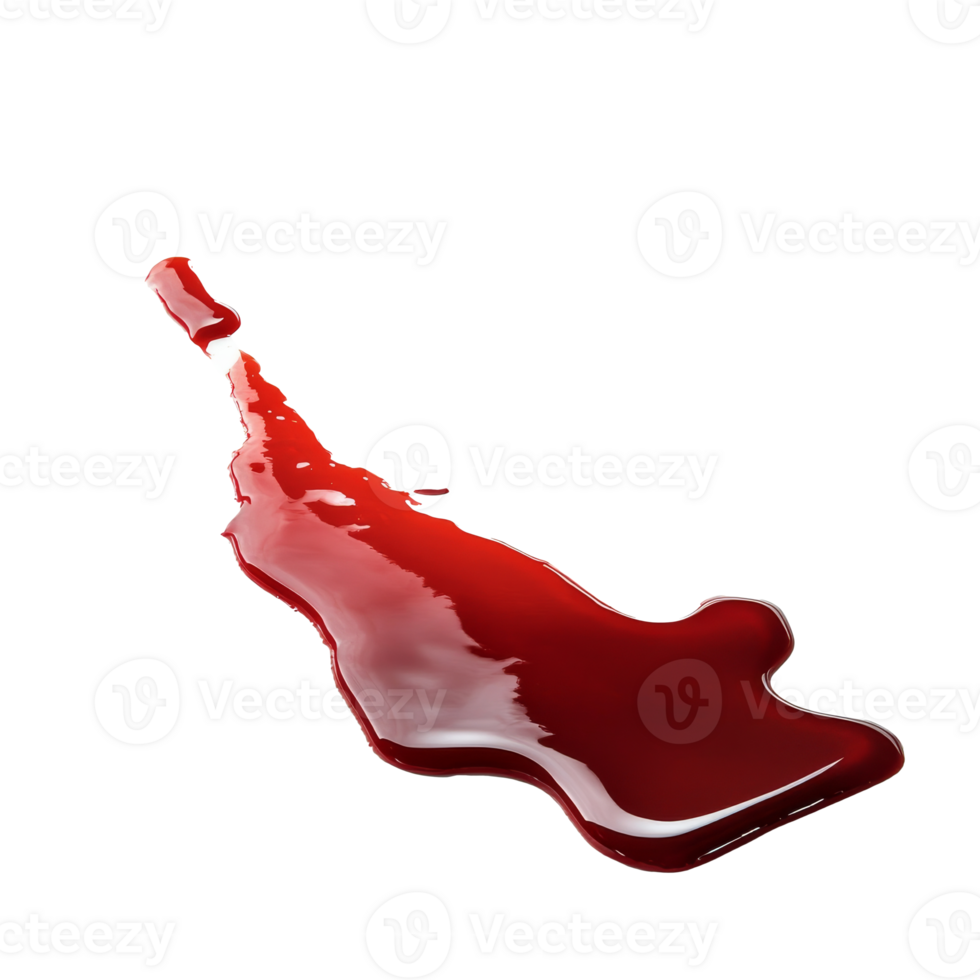 Red liquid resembling a guitar on a white surface transparent png