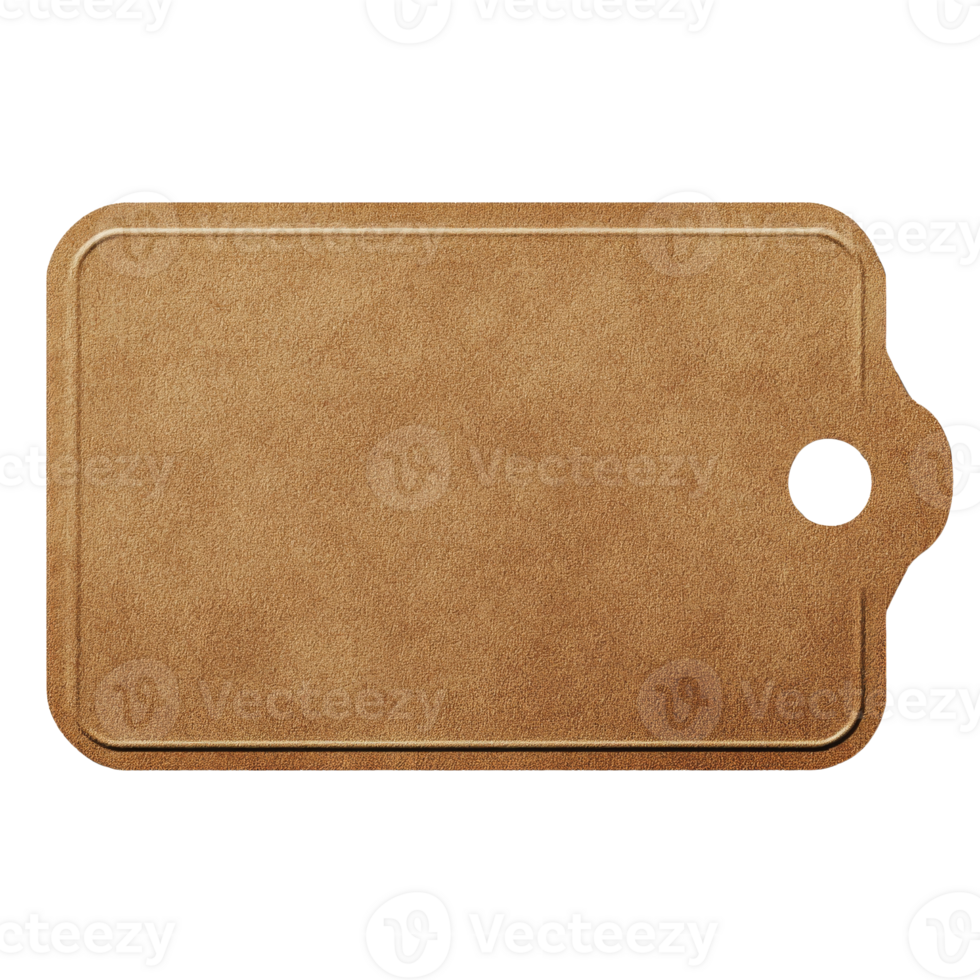 Kraft paper label with hole for tagging transparent png