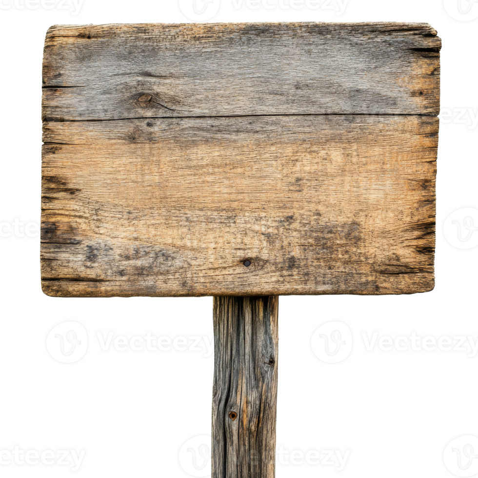 Weathered wooden signpost in a natural setting transparent png
