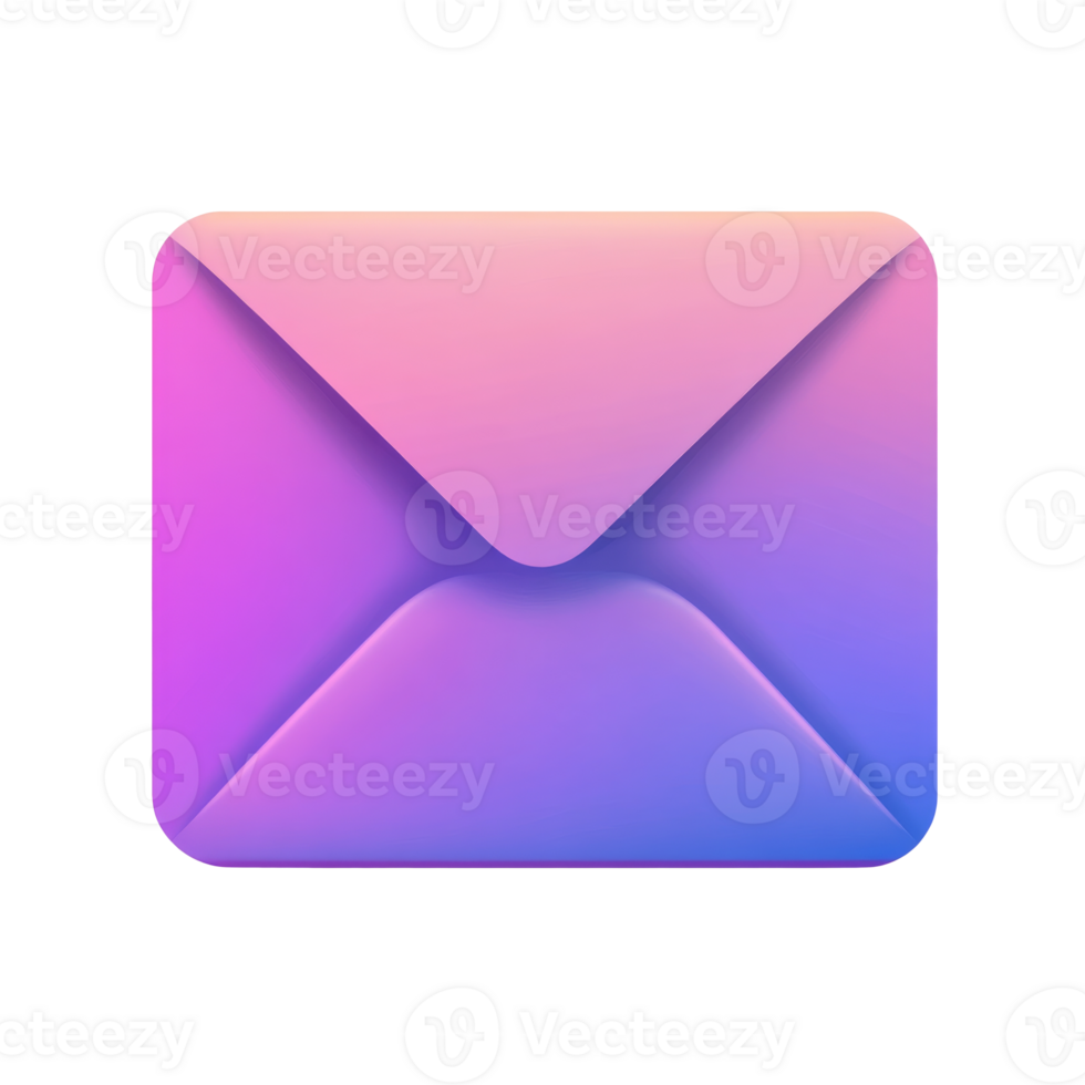Modern gradient envelope icon transparent png